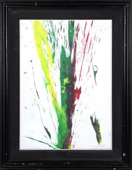 ESCUELA ESPAÑOLA S.XX ABSTRACCIÓN Acrilico sobre papel 90 cm.x71 cm.