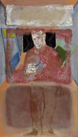 JAVIER UTRAY (1945-2008) Pintor Madrileño ¿TERMINÓ MART ROTKO SU CUADRO? Óleo sobre lienzo 140 cm. x80 cm.