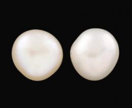 PAREJA DE PENDIENTES CON PERLAS CULTIVADAS EN PLATA DE LEY Realizados en plata de ley. Formados por dos bonitas perlas cultivadas. Cierre presión. 