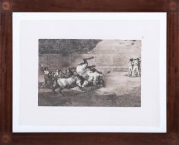 FRANCISCO DE GOYA Y LUCIENTES (1746-1829) Pintor español TAUROMAQUIA Aguatinta 34 cm.x56 cm.