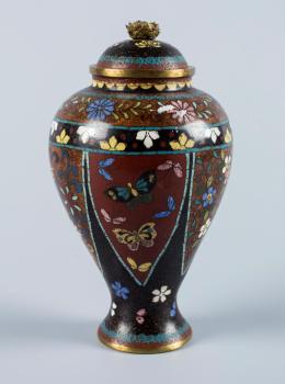 JARRÓN DE ESMALTE CLOISONÉE. CHINA, C.1900