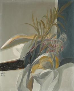 DANIEL MERINO (Madrid, 1941-2011) LA MESA Óleo sobre lienzo 46 cm. x38 cm.