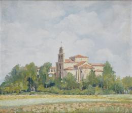 JESUS APELLANIZ (1897-1969) Pintor vitoriano MONASTERIO Óleo sobre lienzo. 78 cm.x88 cm.