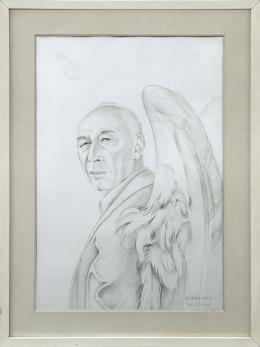 Margaret Marley Modlin (Carolina del norte 1927-Madrid 1998) Boceto para «Henry Miller ve más que un águila» Punta de plata sobre papel 70 cm. x52 cm.