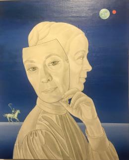 Margaret Marley Modlin (Carolina del norte 1927-Madrid 1998) Sin título. Óleo sobre lienzo de UNSIGNED. Medidas 55 x 46 cm 55 cm. x46 cm.