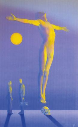 Margaret Marley Modlin (Carolina del norte 1927-Madrid 1998) Crucifixión Óleo sobre lienzo 206 cm. x126 cm.