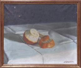 JOSE GALVEZ (1905-1991) BODEGÓN CON NARANJA Óleo sobre lienzo 37 cm.x45 cm.
