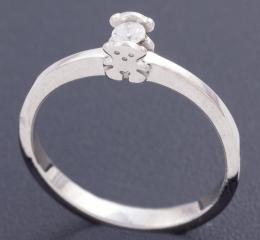 SOLITARIO TOUS CON DIAMANTE EN ORO 18 KT Realizado en oro de 18 kt, con contrastes. De la firma TOUS, formado por un diamante en talla brillante engastado en tensión, con un peso aproximado de 0.10 ct.