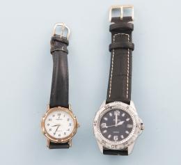 LOTE DE DOS RELOJES FESTINA EN METAL PLATEADO Y DORADO CON CORREA DE CAUCHO ,FESTINA  NO SE PUEDE COMPROBAR SU FUNCIONAMIENTO,MOVIMIENTO CUARZO. 