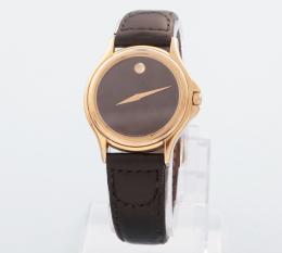 RELOJ MOVADO EN METAL DORADO CON CORREA DE CAUCHO ,Movado NO SE PUEDE COMPROBAR SU FUNCIONAMIENTO,MOVIMIENTO CUARZO.  