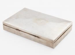 CAJA DE PLATA RECTANGULAR caja de plata rectangular con interior de madera