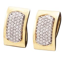 PENDIENTES EN ORO BICOLOR 18KT Y DIAMANTES