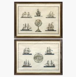 ESFERA DE PTOLOMEO Y ESFERA DE COPÉRNICO Pareja de litografias 60 cm. x80 cm.