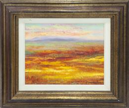 MIGUEL CANTON CHECA (Almería, 1928 - 2004) PAISAJE ALMERIENSE Óleo sobre tabla 66 cm. x72 cm.