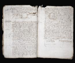 LEGAJO DEL REGISTRO DE ESCRITURAS Y TESTIMONIOS DEL AÑO 1593, REFERENTES A SAN VICENTE DE LA BARQUERA.