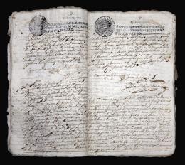 LEGAJO DEL REGISTRO DE ESCRITURAS Y CONTRATOS PÚBLICOS DEL AÑO 1704 Y 1715, REFERENTES A SAN VICENTE DE LA BARQUERA.