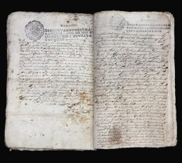 LEGAJO DEL REGISTRO DE ESCRITURAS Y CONTRATOS PÚBLICOS DEL AÑO 1694 Y 1696, REFERENTES A SAN VICENTE DE LA BARQUERA.