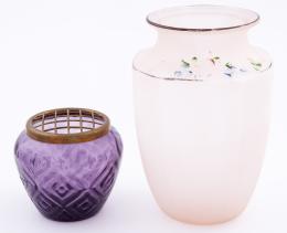 VIOLETERO Y FLORERO REALIZADOS EN VIDRIO
