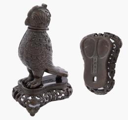 FIGURA DE PÁJARO GRIFO EN BRONCE PATINADO