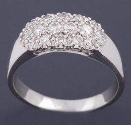SORTIJA EN ORO 18 KT CON PAVÉ DE DIAMANTES