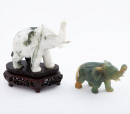 DOS FIGURAS DE ELEFANTE, CHINA, S.XX.
