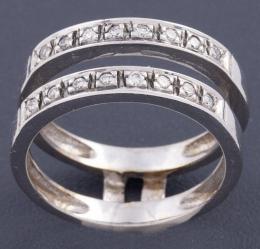 SORTIJA DOBLE EN ORO DE 18 KT CON DIAMANTES
