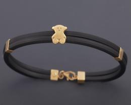 PULSERA EN CAUCHO Y ORO