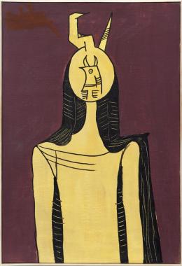 COPIA DE UN CUADRO ORIGINAL DE WILFREDO LAM "SANS TITRE" 1950