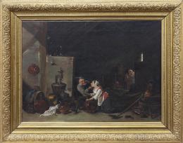 EL VIEJO Y LA CRIADA, COPIA DE ORIGINAL DE DAVID TENIERS
