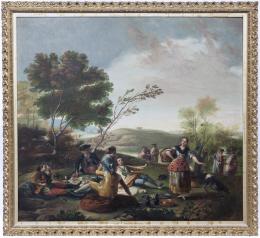LA MERIENDA A ORILLAS DEL MANZANARES, COPIA DEL ORIGINAL DE FRANCISCO DE GOYA