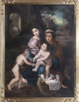 COPIA DE LA OBRA ORIGINAL "LA SAGRADA FAMILIA (LA PERLA)" DE RAFAEL, FFSS. S. XVIII