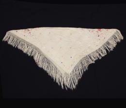 MANTÓN DE SEDA BORDADO A MANO DE PRINCIPIOS DEL S.XX