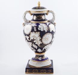 JARRÓN DE PORCELANA CON ESMALTE CLOISONNÉ