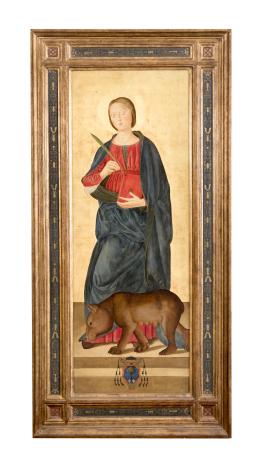 SANTA COLUMBA, COPIA DEL ORIGINAL DE ANTONIZZO ROMANO (1452 – 1508). Pintor italiano