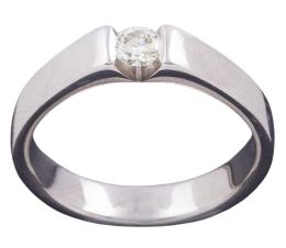 SOLITARIO EN ORO DE 18KT Y DIAMANTE