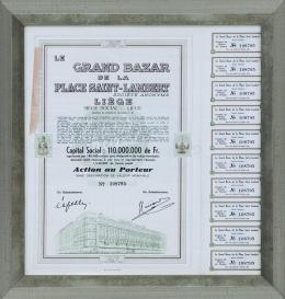 ACCIÓN DE LE GRAND BAZAR DE LA PLACE SAINT-LAMBERT S.A. FRANCIA, 1944.