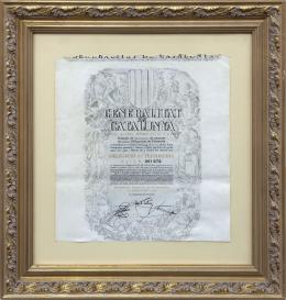 OBLIGACIÓN DE PAGO DE LA TESORERIA GENERALITAT DE CATALUNYA, 1936.
