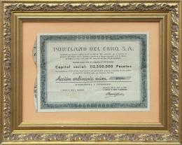 ACCIÓN DE LA SOCIEDAD PORTLAND DEL EBRO S.A. BARCELONA, 1958.