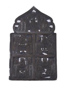 PLACA DE BRONCE BIZANTINA, S.XIX