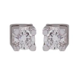 PENDIENTES DORMILONA EN ORO 18KT Y DIAMANTES