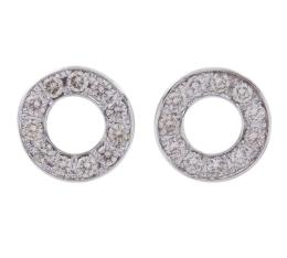 PENDIENTES DORMILONA EN ORO 18KT Y DIAMANTES