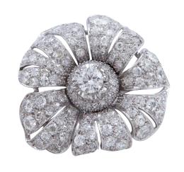 BROCHE FLOR EN ORO 18KT Y DIAMANTES