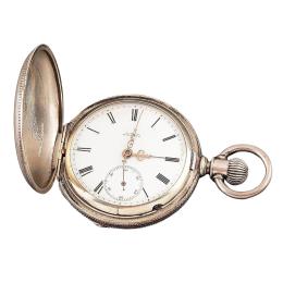 RELOJ SABONETA DE BOLSILLO A.W.CO WALTHAM EN PLATA DE LEY. SISTEMA REMONTOIR, S.XIX