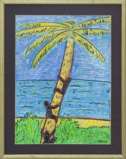 LOS TREPADORES DE PALMERAS. S.XX. FIRMADO ARGUIJO