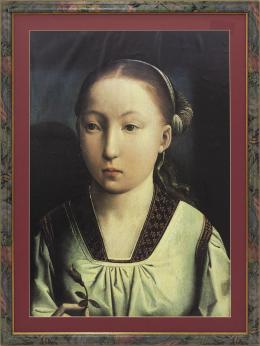 IMPRESIÓN A COLOR DE "RETRATO DE LA INFANTA CATALINA DE ARAGÓN" DE LA OBRA ORIGINAL ATRIBUIDA A JUAN DE FLANDES