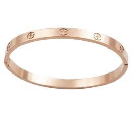 PULSERA RÍGIDA EN METAL CHAPADO EN ORO ROSA