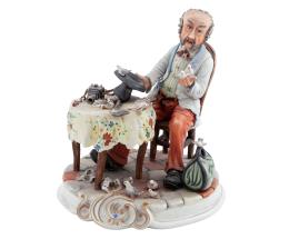 FIGURA EN PORCELANA DE CAPODIMONTE, SIGLO XX