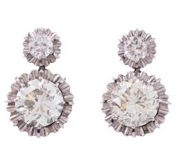 PENDIENTES EN ORO 18KT Y DIAMANTES 4.36CT