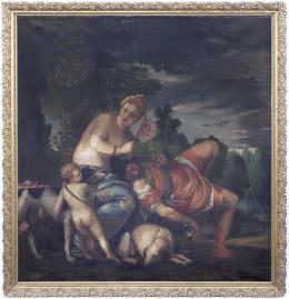 VENUS Y ADONIS, COPIA DEL ORIGINAL DE PAOLO VERONESE