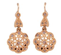 PENDIENTES EN ORO 18KT Y DIAMANTES